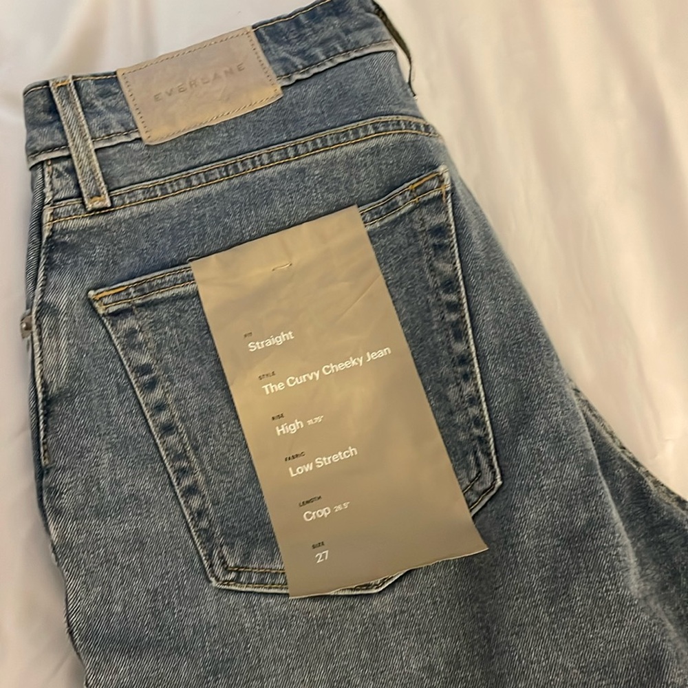 NWT Everlane “the Curvy cheeky Jean” crop length size 27, high-rise